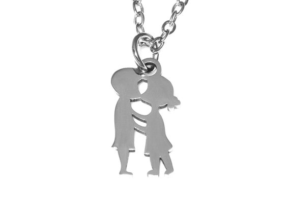 Boy Silhouette Necklace Sterling Silver, Chain Included Boy Silhouette Necklace Sterling Silver, Chain Included
