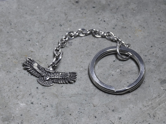 Eagle Keychain in Stainless Steel With 25 Mm Key Ring - Etsy