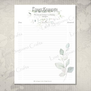 Afdrukbaar gebedsverzoek, eenvoudig, minimalistisch, natuurthema, gebedsdagboek, bijbeldagboek, gebed, vrouwen, planner. DIRECT DOWNLOADEN