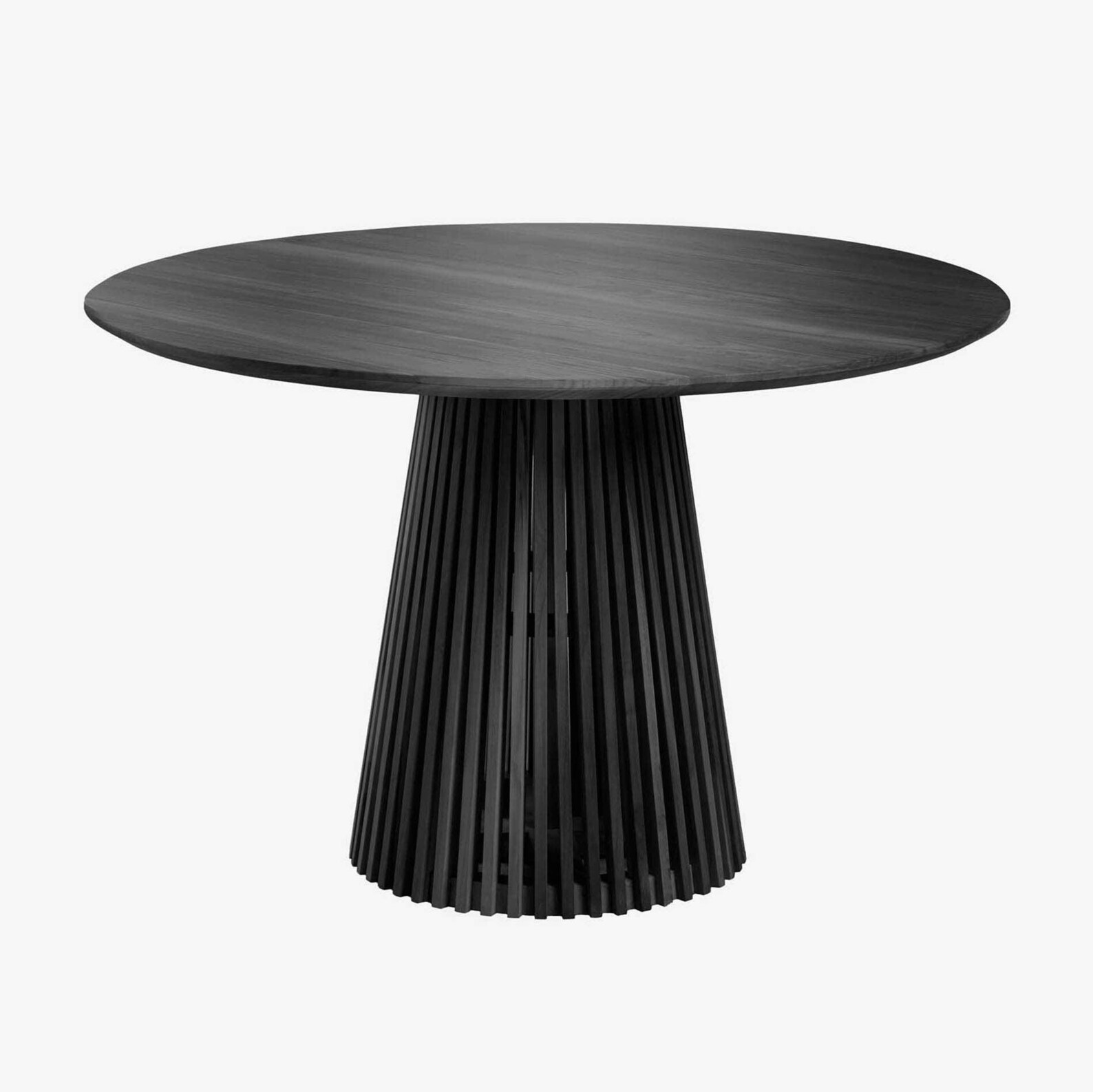 Remi Luxury Round Solid Acacia Wood Dining Table in Black Etsy UK