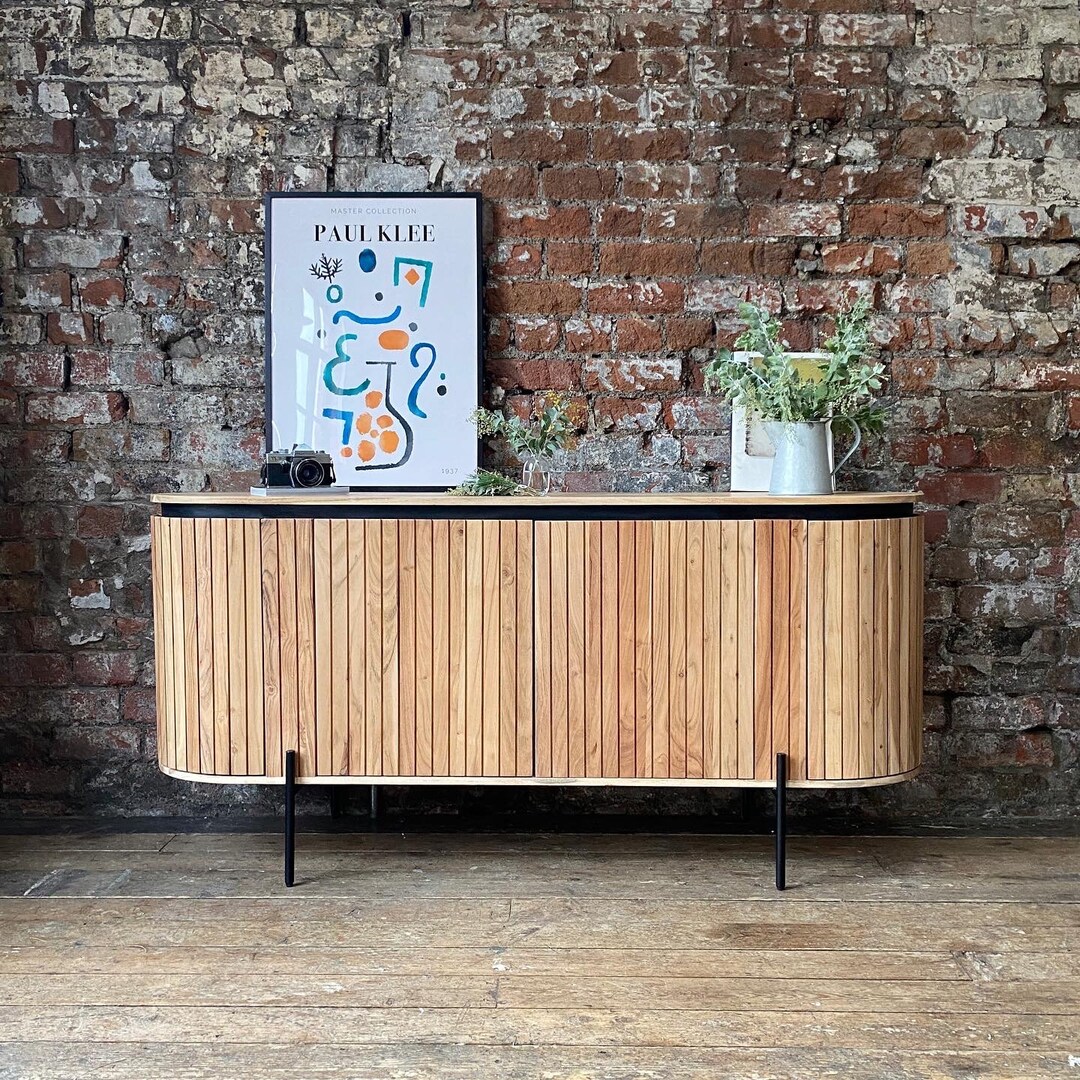 Solid acacia wood sideboard discount