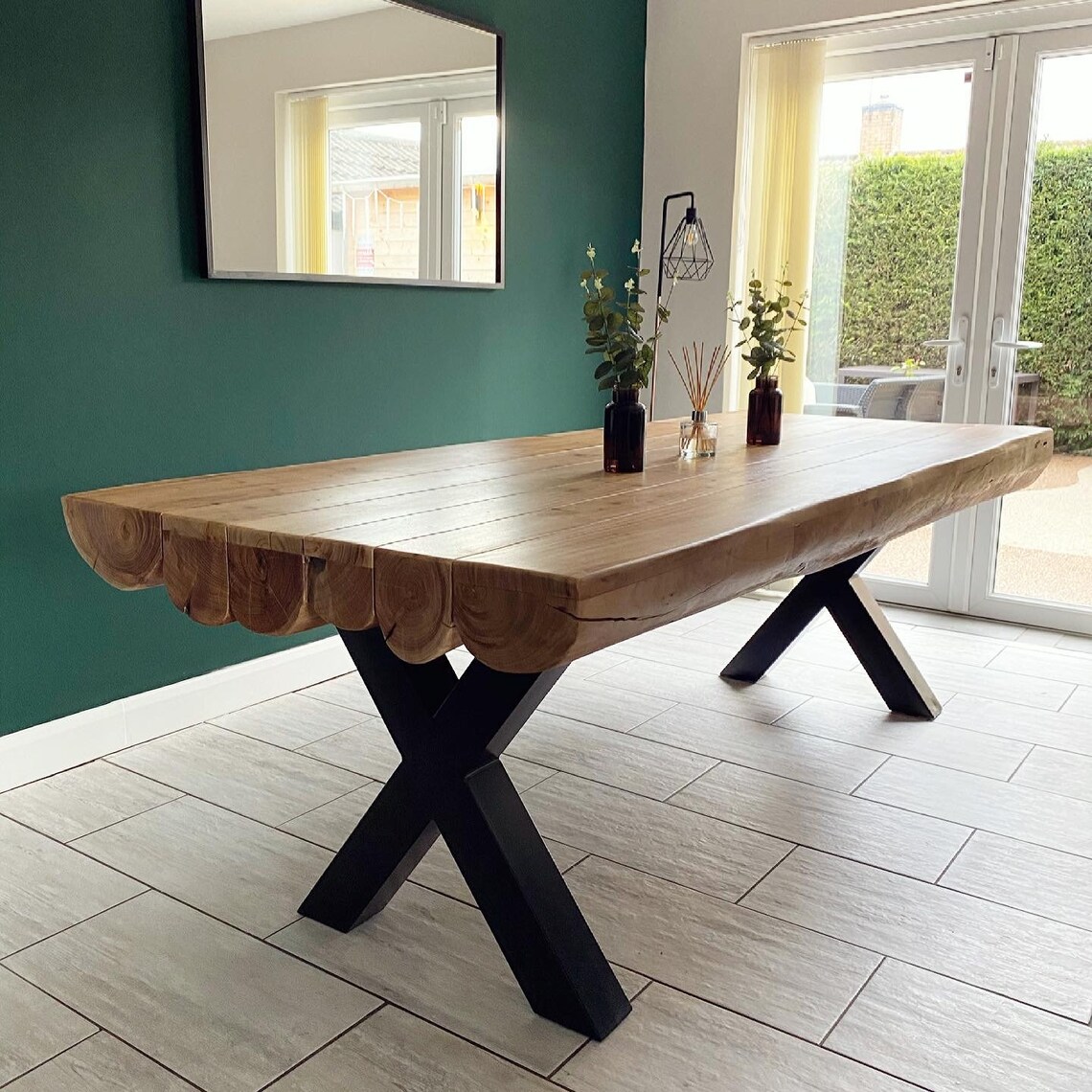 Thor Solid Acacia Wood Luxury Industrial Dining Table and - Etsy UK