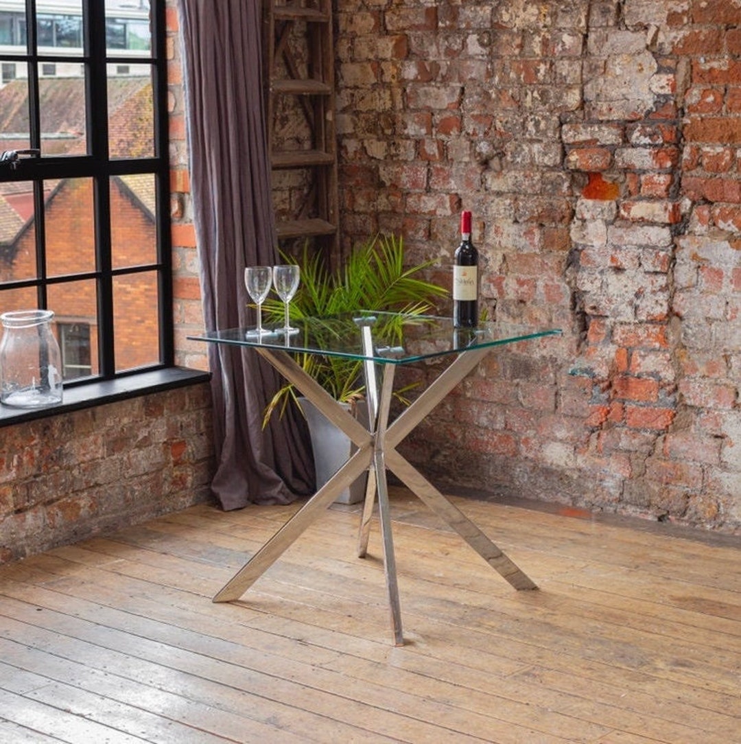 Capri Dining Table Stunning Chrome & Glass Dining Table Etsy UK