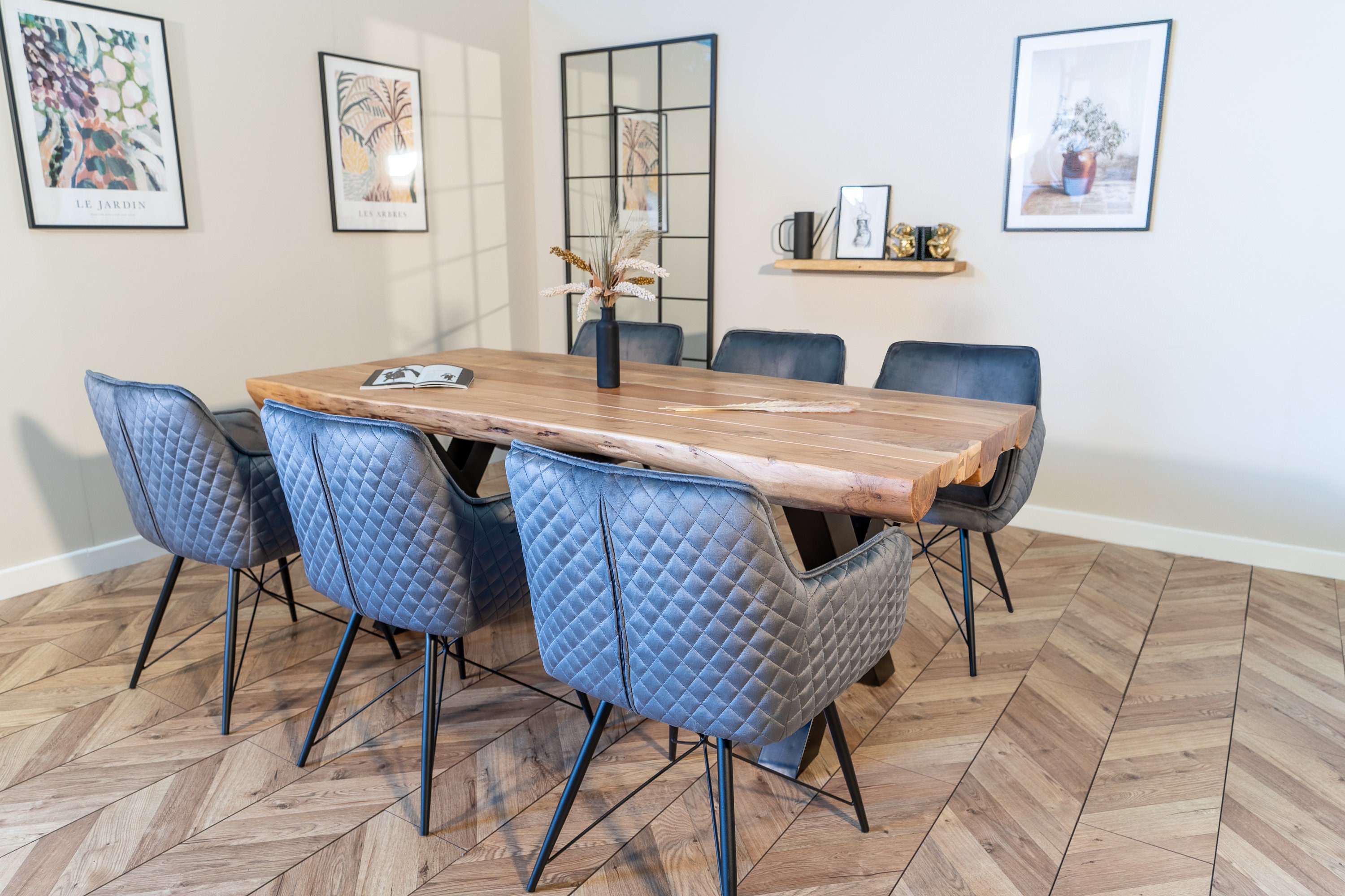 Thor Solid Acacia Wood Luxury Industrial Dining Table With - Etsy UK