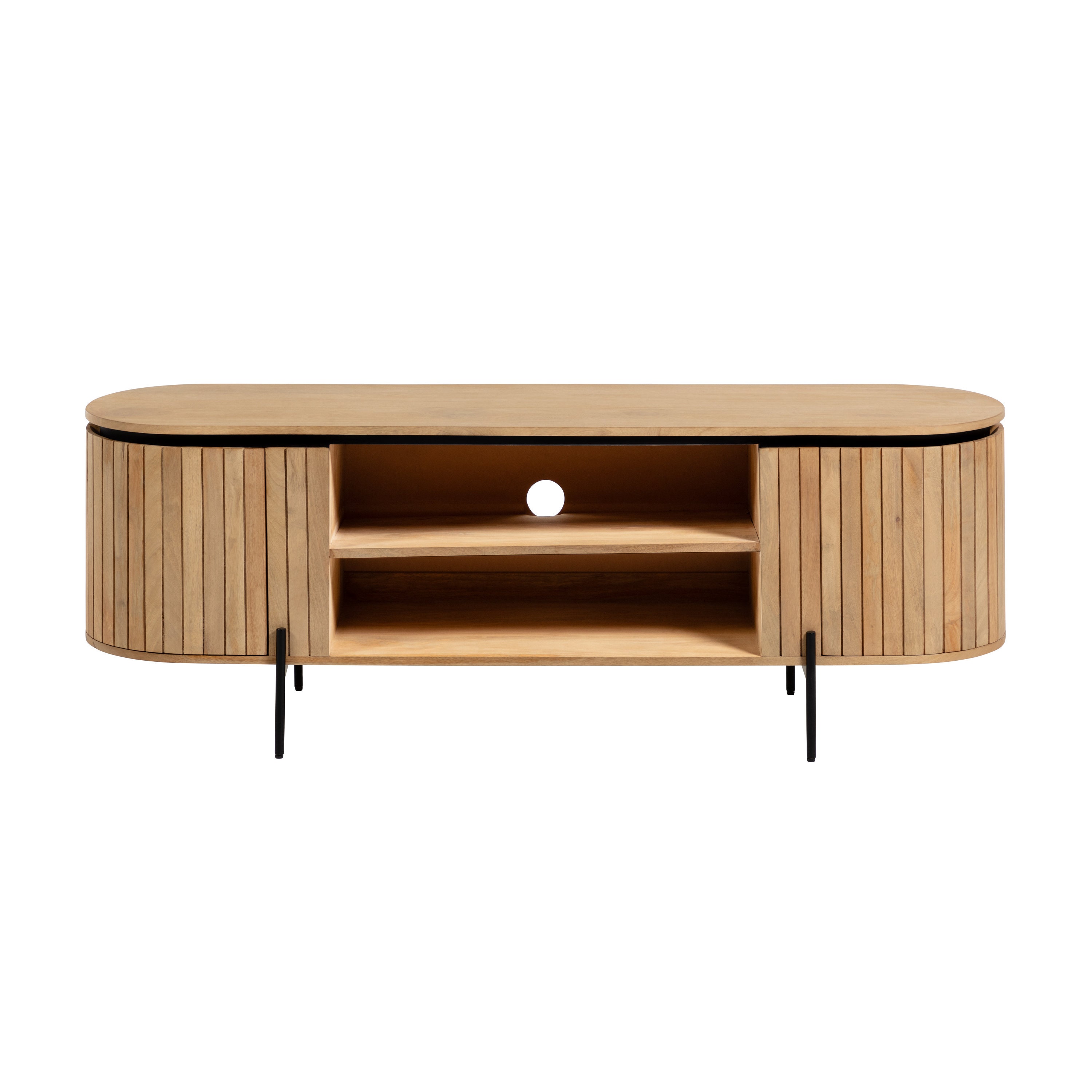Curved 2024 tv cabinet