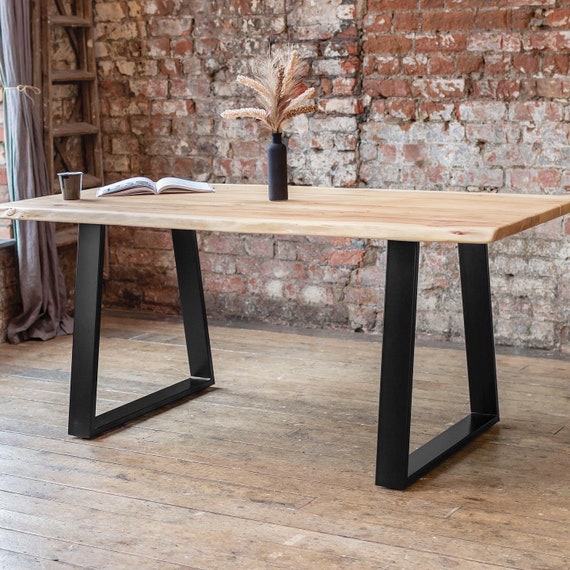 Indiana Acacia Wood Industrial Dining Table - Etsy België