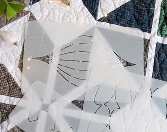 Cozy Winter Pantograph Quilting Stencil Bundle | Home Machine Friendly!