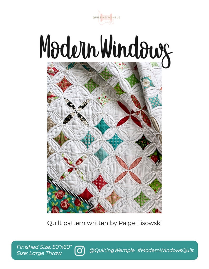 Modern Windows Quilt Pattern | PDF Download - Etsy