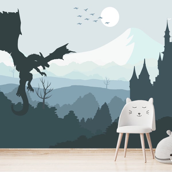 Peel and Stick Woodland Wallpaper - Etsy