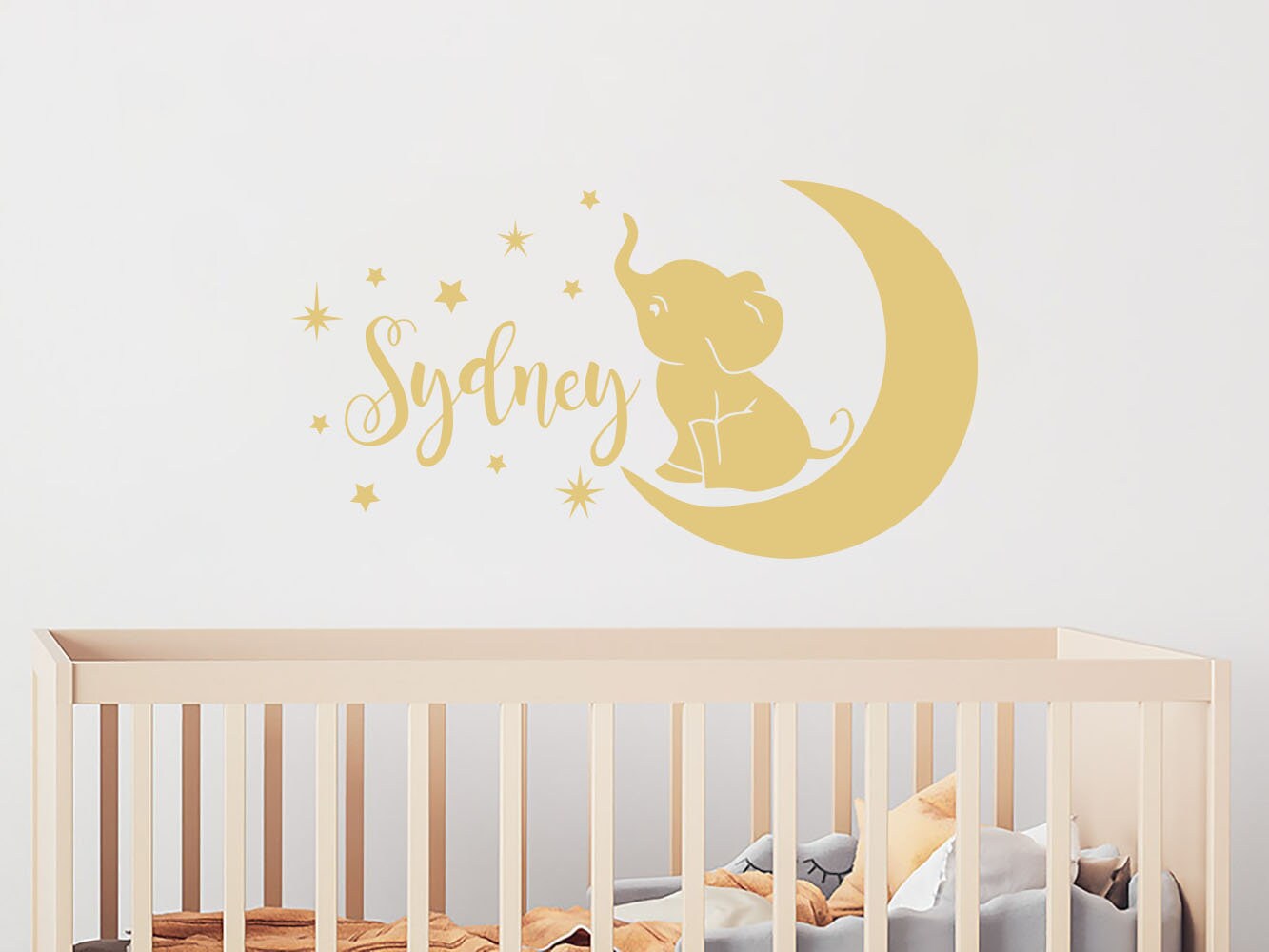 Elephant Name Decals Nursery / Personalized Custom Name Wall Etsy Canada