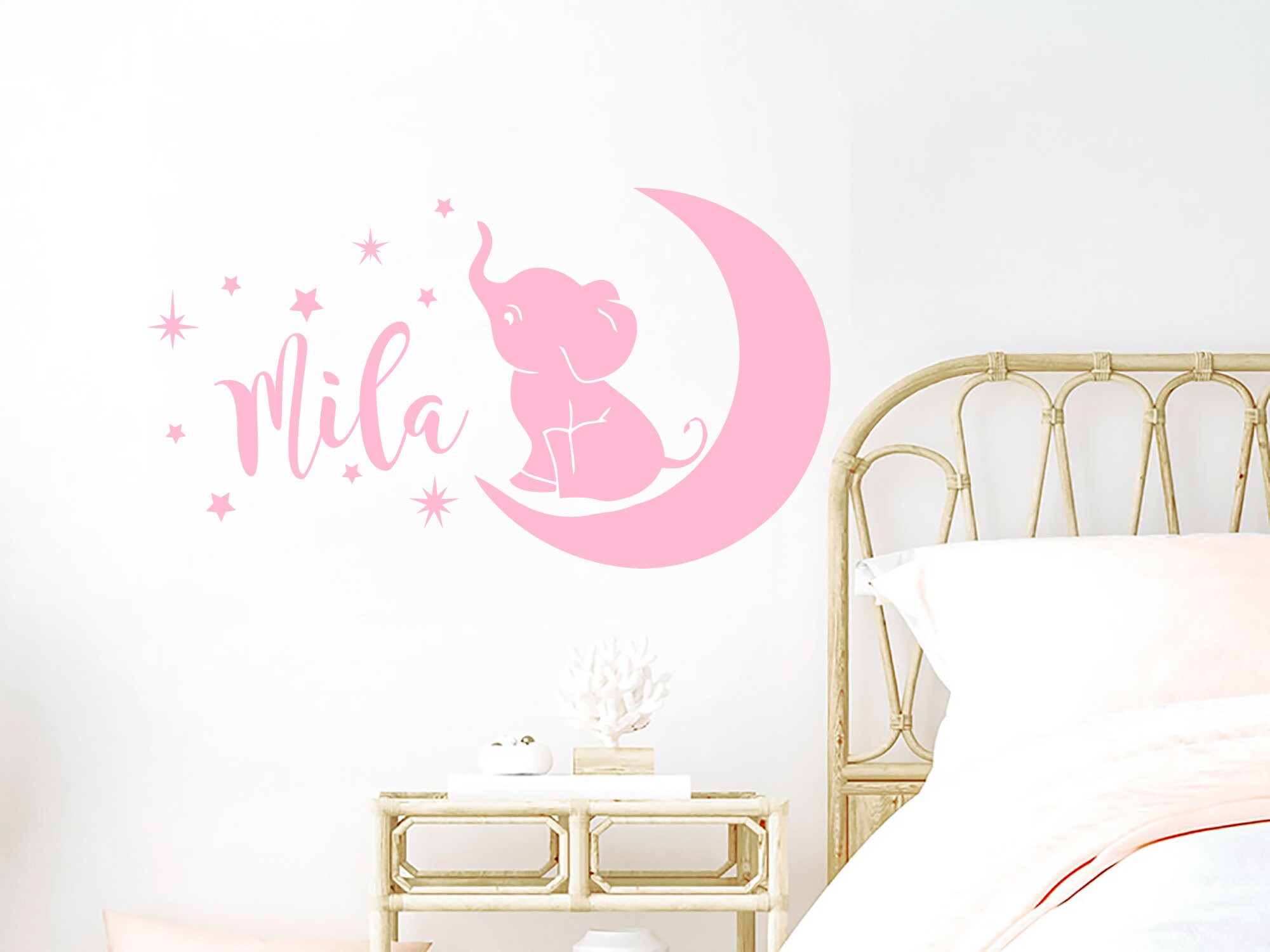 Elephant Name Decals Nursery / Personalized Custom Name Wall Etsy Canada