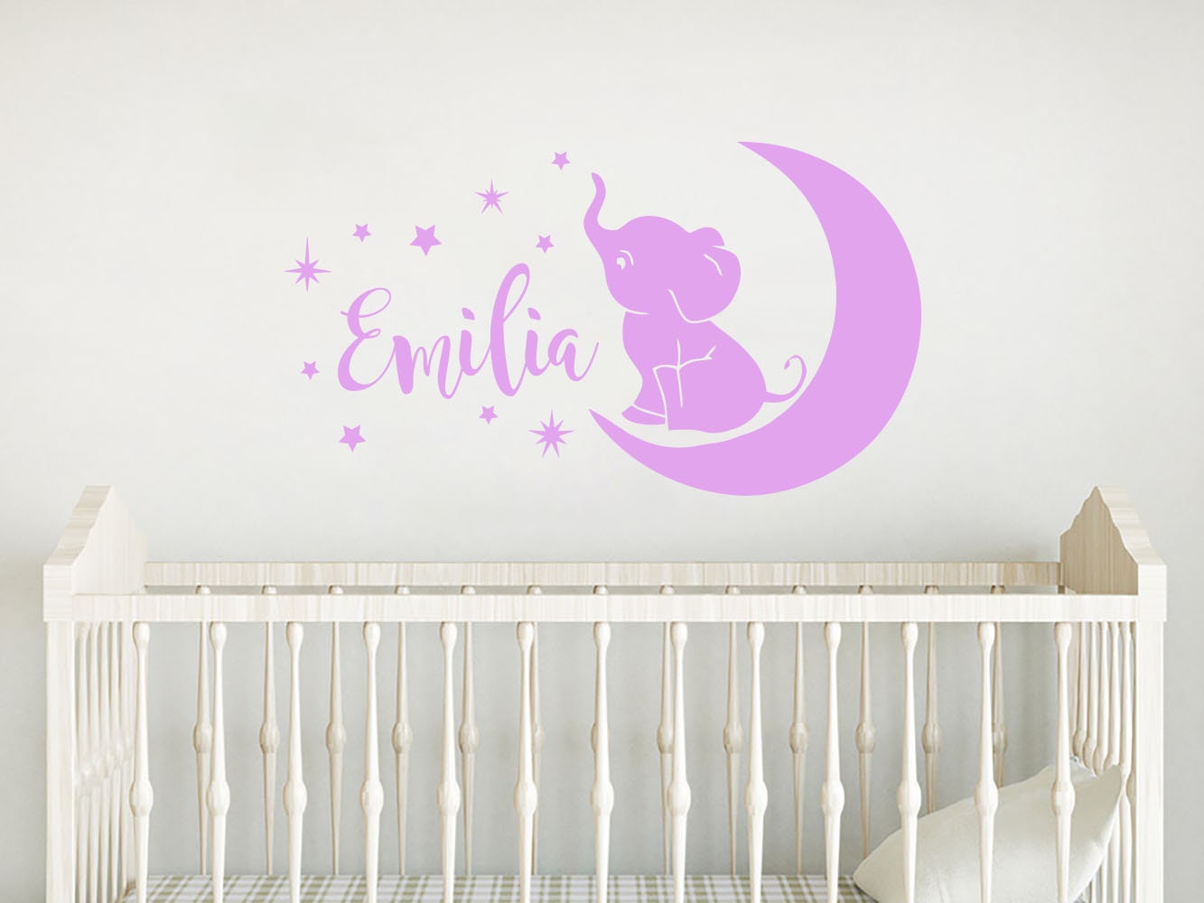 Elephant Name Decals Nursery / Personalized Custom Name Wall Etsy Canada