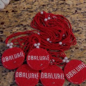 Orisa Eleke Yoruba Ifa Collar con cuentas Collar Colgante imagen 11