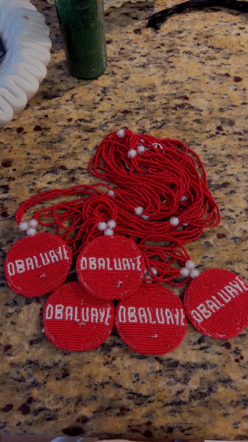 Orisa Eleke Yoruba Ifa Collar con cuentas Collar Colgante imagen 11