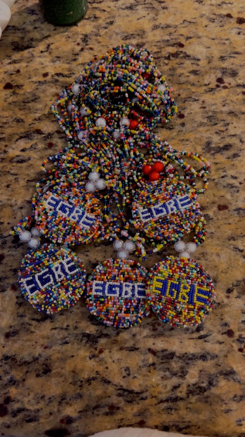 Orisa Eleke Yoruba Ifa Collar con cuentas Collar Colgante imagen 10