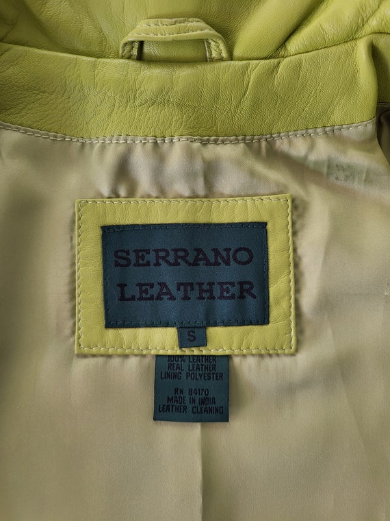 Bright chartreuse leather vest - image 2