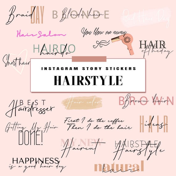 Buy Instagram Story Stickers HAIRSTYLE, Instagram Stickers HAIR, IG Story  Stickers, Digital Stickers, Quote Stickers, Stickers in Instagram Online in  India 