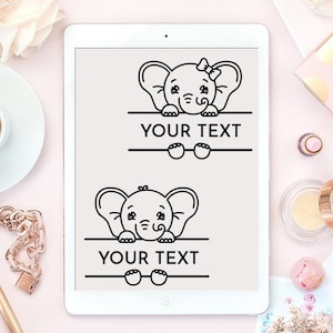 Elephant SVG Design PNG PDF Vector Cut File