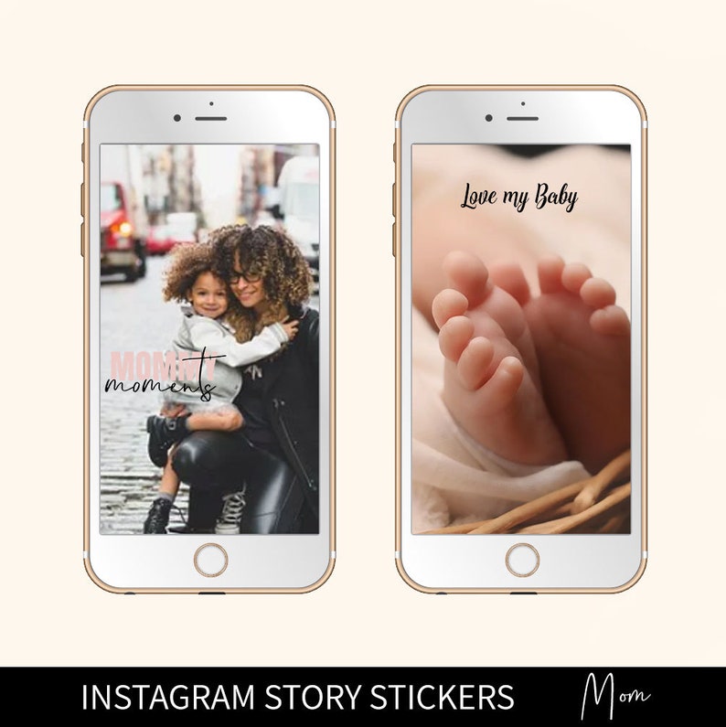 Instagram Story Stickers MOM, Instagram Stickers MUM, IG Story Stickers, Instagram stickers, Stickers in Instagram, Baby Stickers image 2