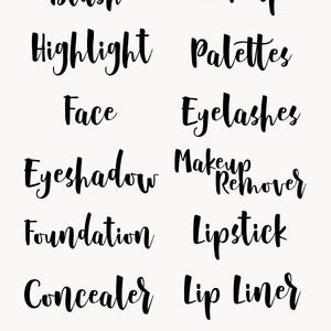 Makeup Labels SVG PNG Cut File Bundle, Beauty SVG, Makeup Organization Ideas
