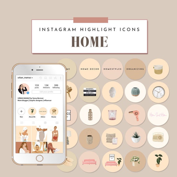 Instagram Highlight Covers HOME Instagram Highlight Icons | Etsy