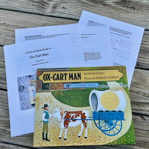 Ein Bilderbuch-Studium von Ox Cart Man Literature Einheit Homeschool Curriculum
