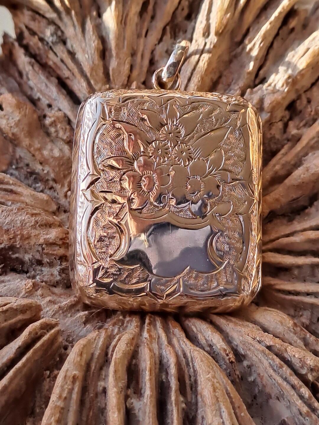 Rectangular Gold Locket Lovely 9ct Gold Back & Front Rectangular Shaped Locket. - Etsy