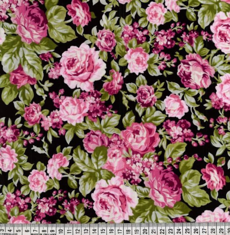 Liberty Roses Cotton Fabric - Etsy UK
