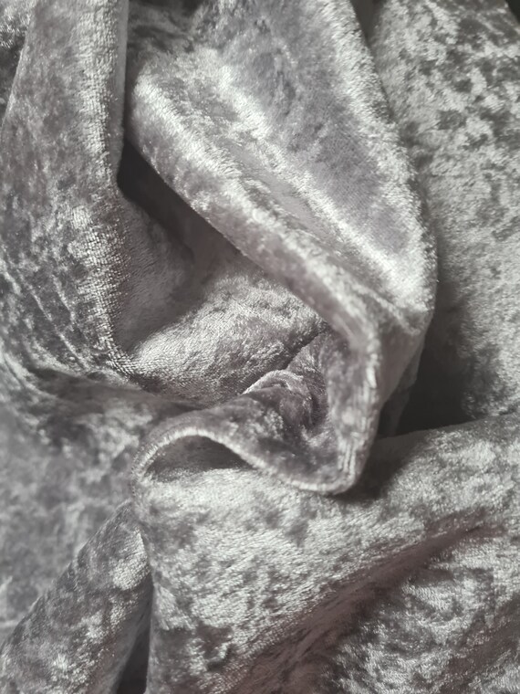 Silver velvet deals material