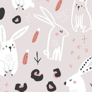 Little Bunny Pure Cotton Fabric for Baby Crafts Quilting and Dressmaking Clearance from Closing Shop