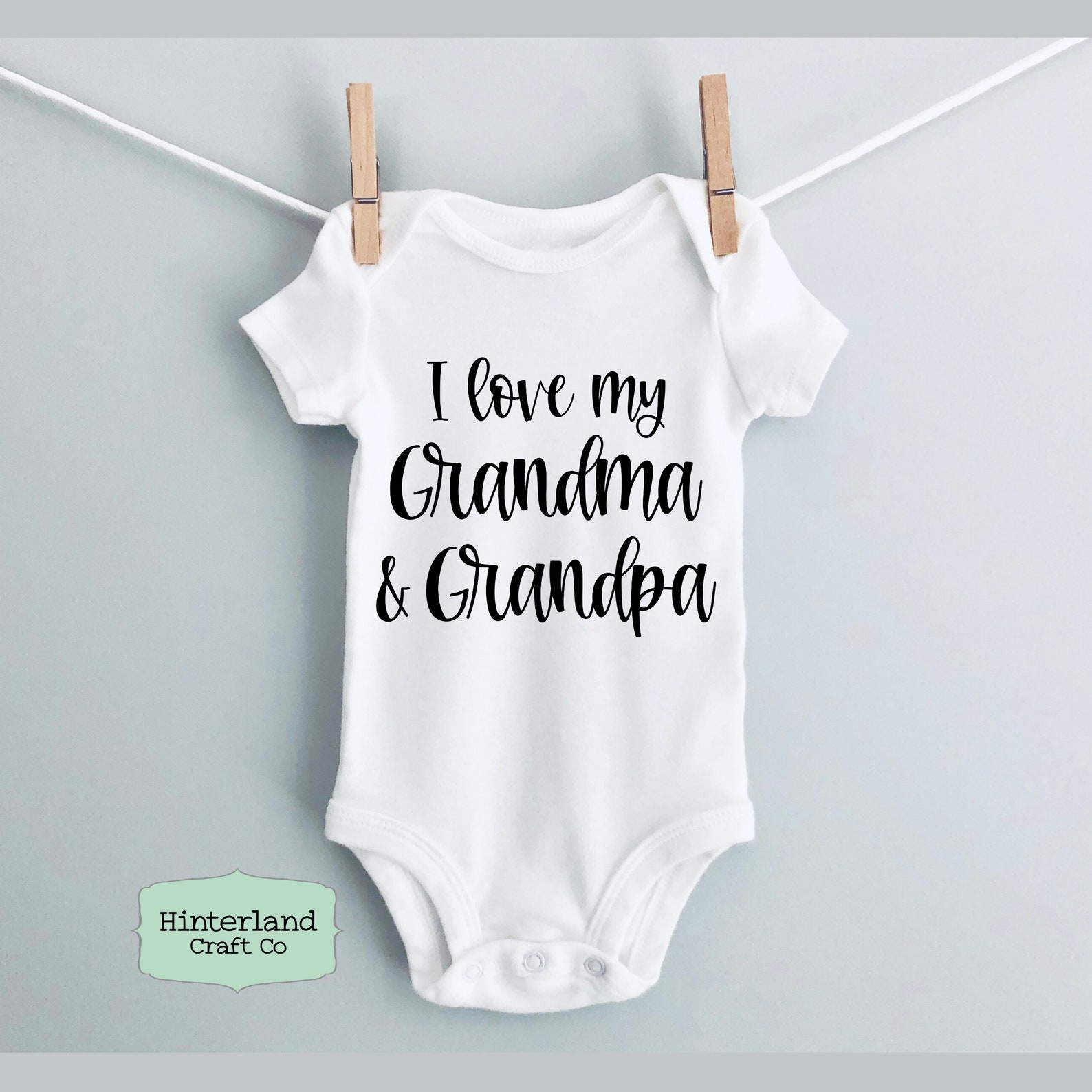 I Love My Grandma and Grandpa Onesie® Grandparents Onesie® Etsy