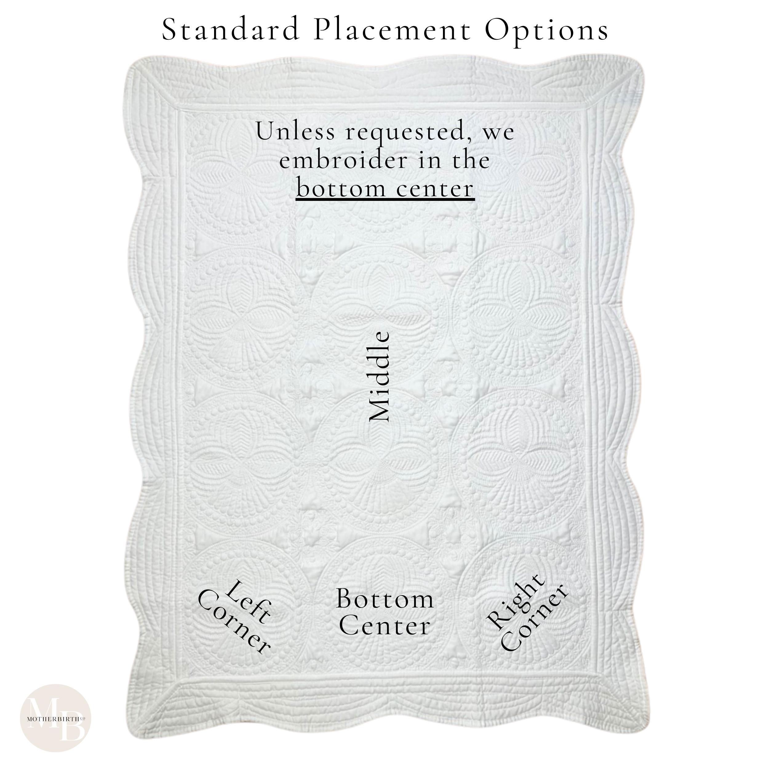 Personalized Baby Blanket with Name: Custom Embroidered Quilt for Baby Girl or Boy, Baby Shower Gift (36" by 46", 100% Cotton)