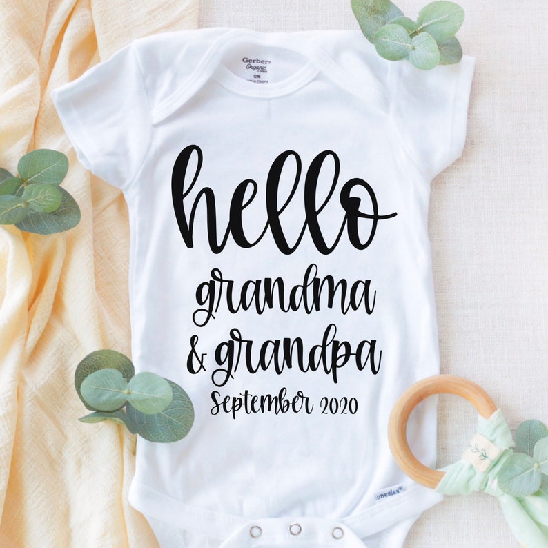 Download Hello Grandma and Grandpa Onesie® Grandparents Onesie ...