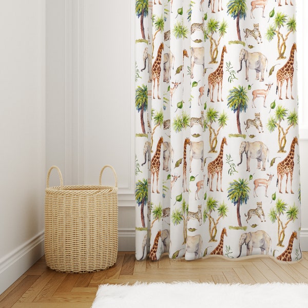 Safari Curtains Etsy UK