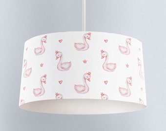 Baby Pink Swan Lampshade, Nursery Lampshade, Children's Room Decor, Swan decor, Kids lampshade, Nursery lampshade, Pink nursery