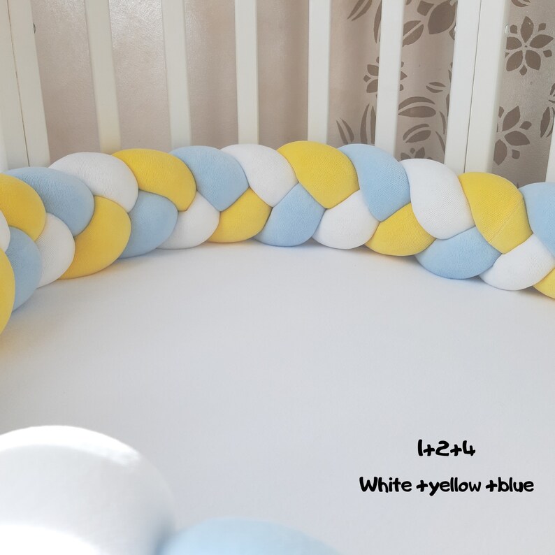 Braided crib bumper crib snake bumpermini crib bumper baby Etsy