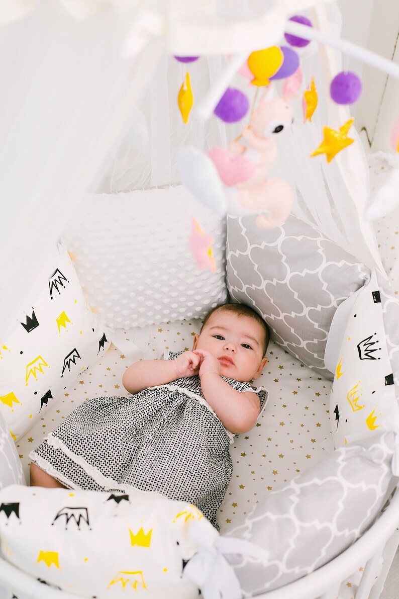 Crib bumper pillow Crib bumper pads Etsy