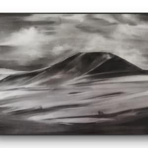 De vallei. Dit is een originele houtskooltekening van pantelstudio, kunst, houtskool, muurkunst, houtskool, scifi, fantasy.