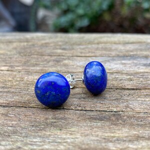 Boucles d'oreilles en pierre naturelle, Made in France Lapis lazuli