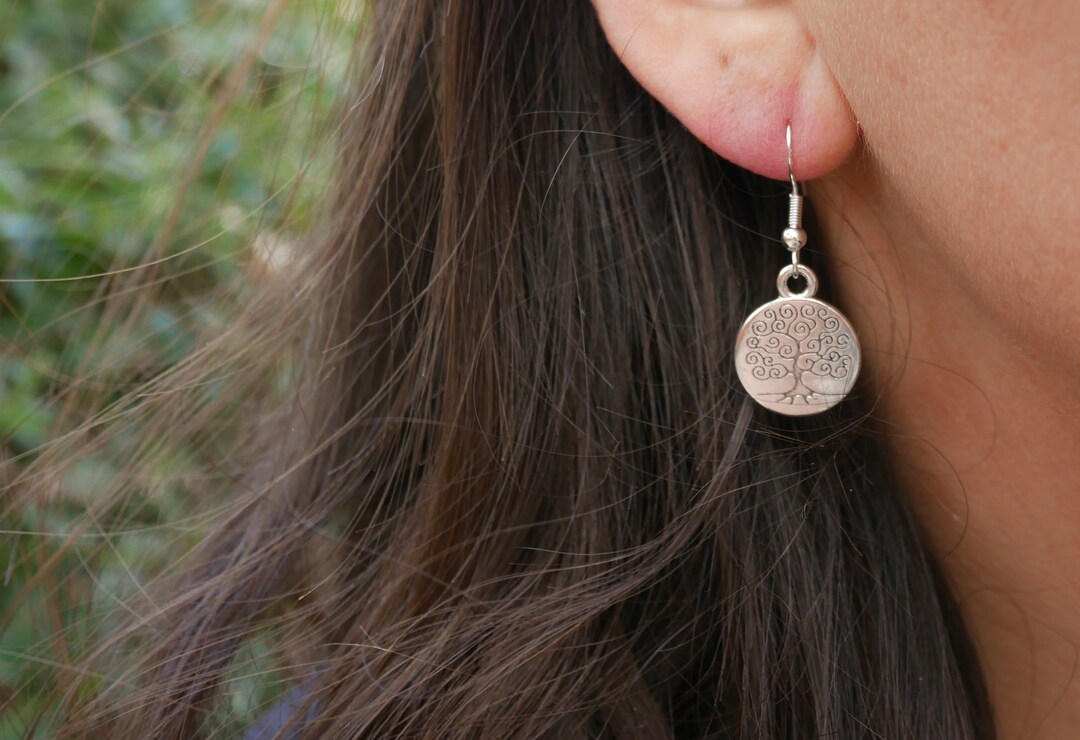 Boutons Notenschlüssel Musik 925 Sterling Silber 2 Zirkonia Ohrringe Ohrhänger F
