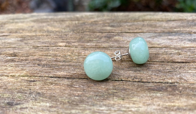 Boucles d'oreilles en pierre naturelle, Made in France Aventurine