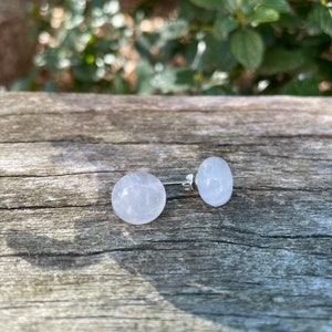 Boucles d'oreilles en pierre naturelle, Made in France Cristal de Roche