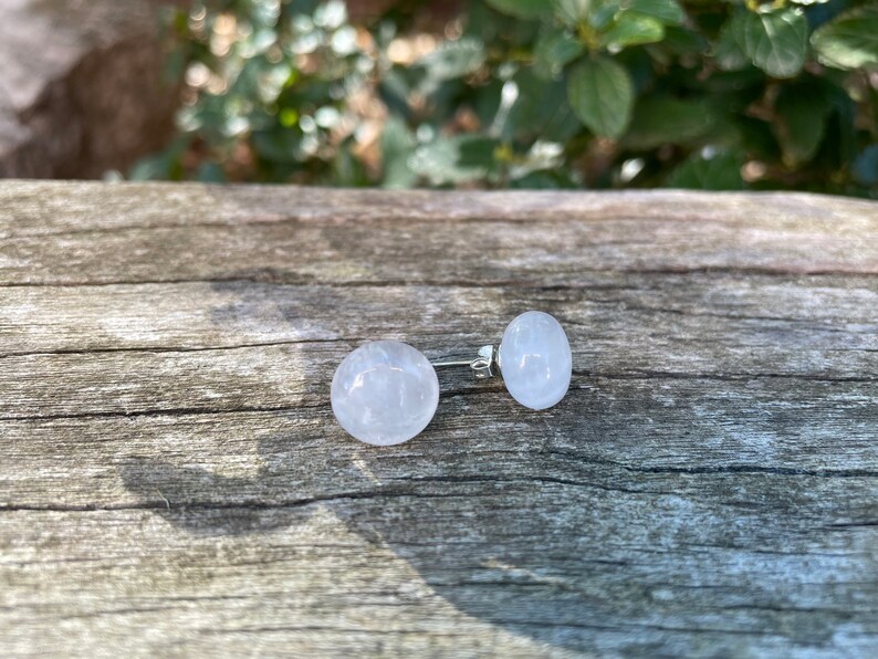 Boucles d'oreilles en pierre naturelle, Made in France Cristal de Roche