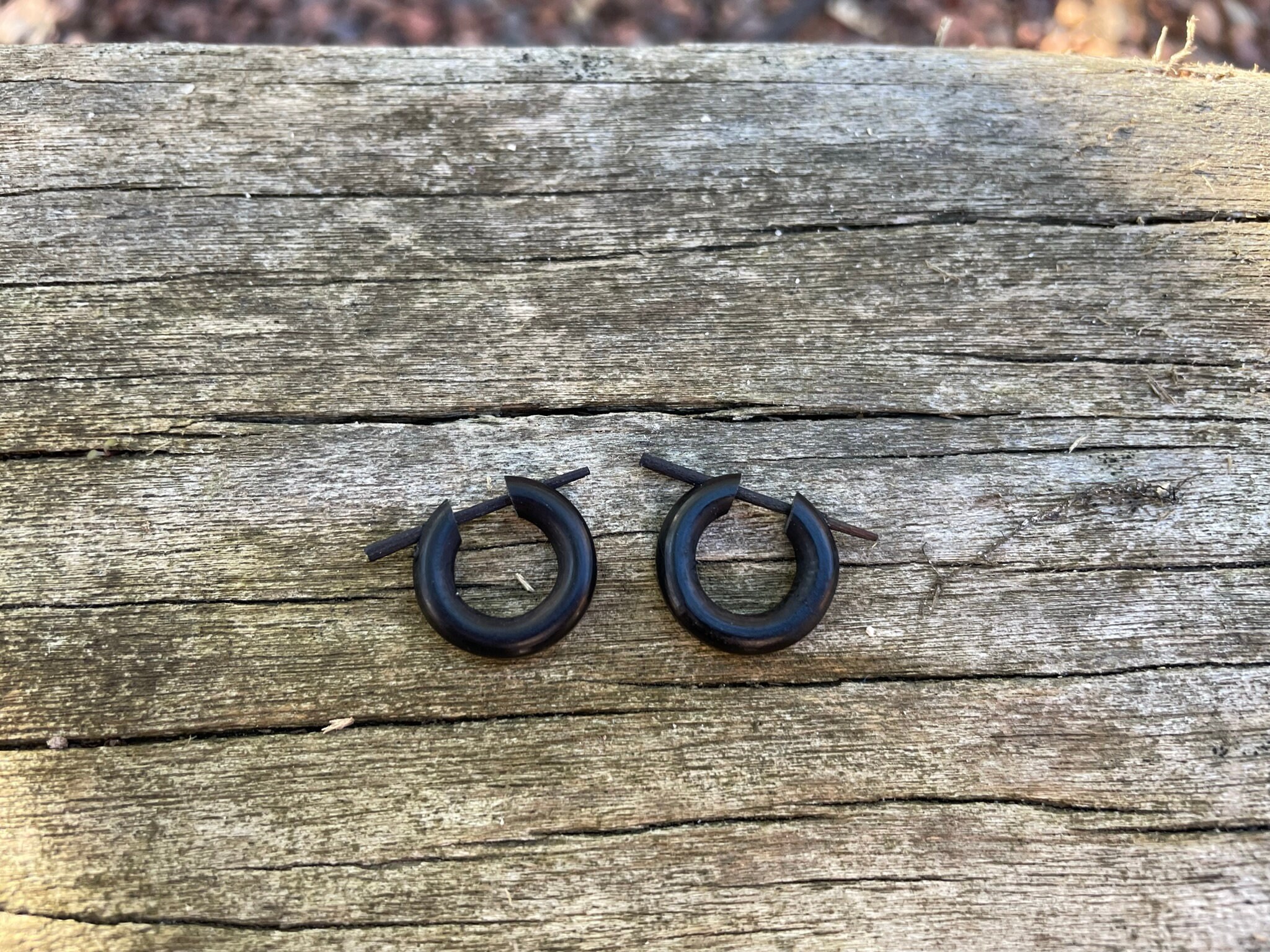 Mens wooden cheap hoop earrings