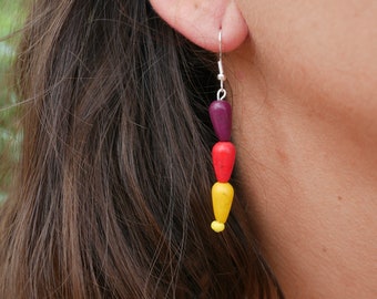 Howlite earrings, Made in France