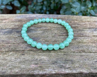 Bracelet en Aventurine verte naturelle, Made in France