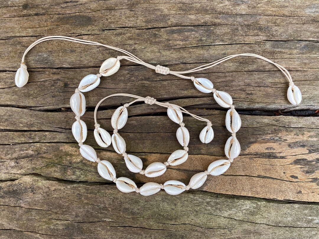 Bracelet Bohème Réglable En Coquillages Cauris Naturels – Couleur Beige, Neuf Avec étiquettes, Artisanal