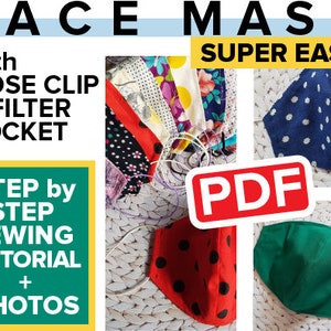 Support Ukraine! Fase Mask Pattern, 3 sizes Face Mask PDF Pattern, DIY Sewing, Face Mask Sewing Pattern PDF, Fase Mask Pattern for Beginners