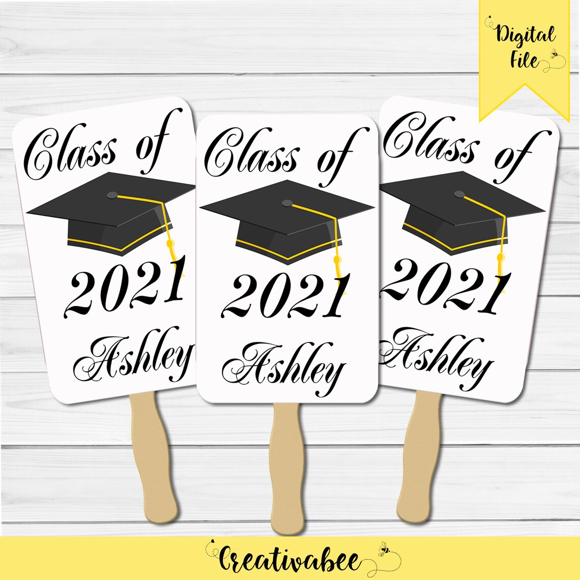 Personalized Graduation Fans College or High School Hand Etsy