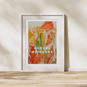 Phoebe Bridgers album poster - Stranger In The Alps - Indie folk poster - Indie rock poster - Wall art for vinyl lovers - Conor Oberst